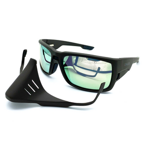 Sunglasses with nose shield